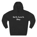 Set It. Cure It. Slay.  Funny Nail Tech Hoodie | Nail Technician Gift
