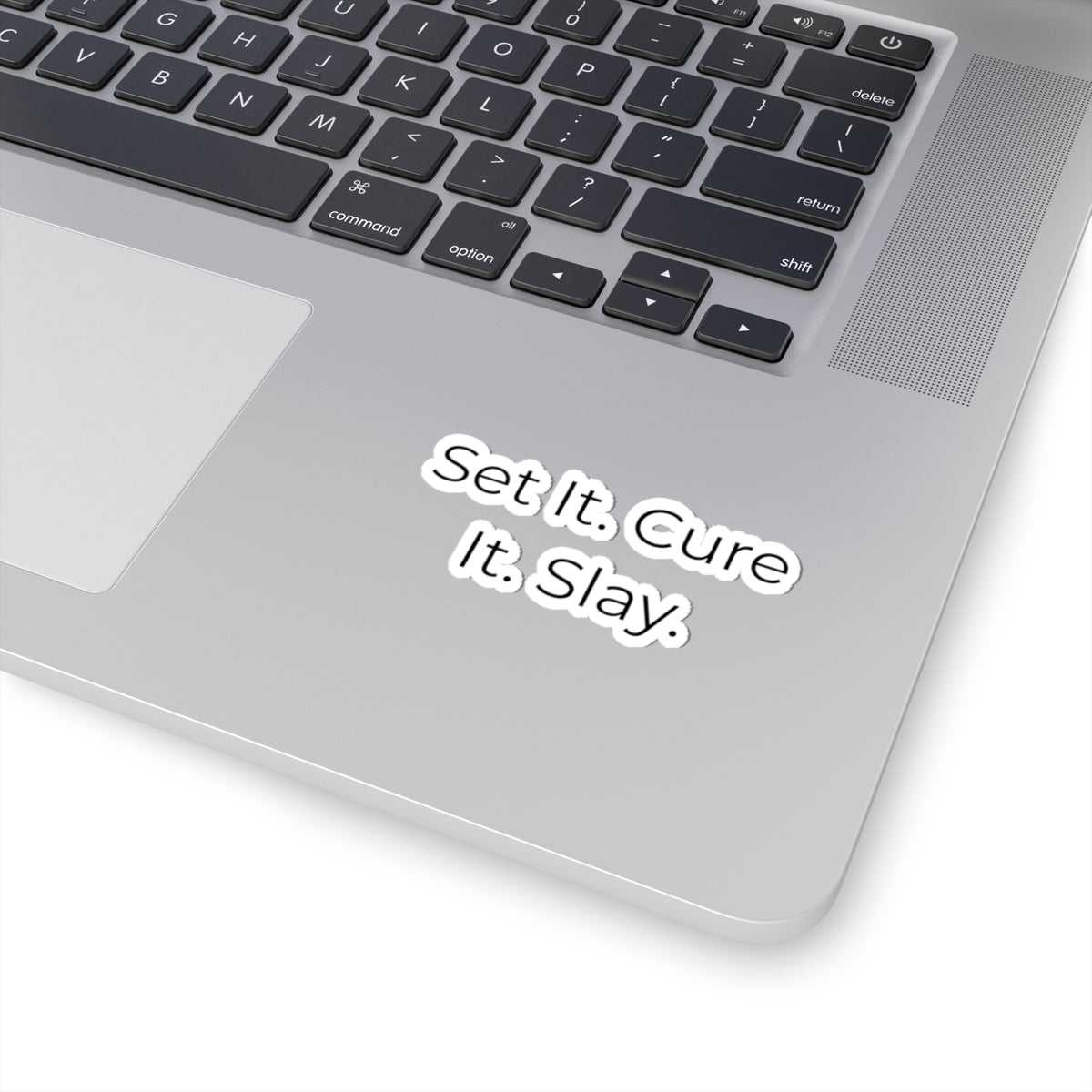 Funny Nail Tech Sticker – Set It. Cure It. Slay. Vinyl Decal for Nail Technicians