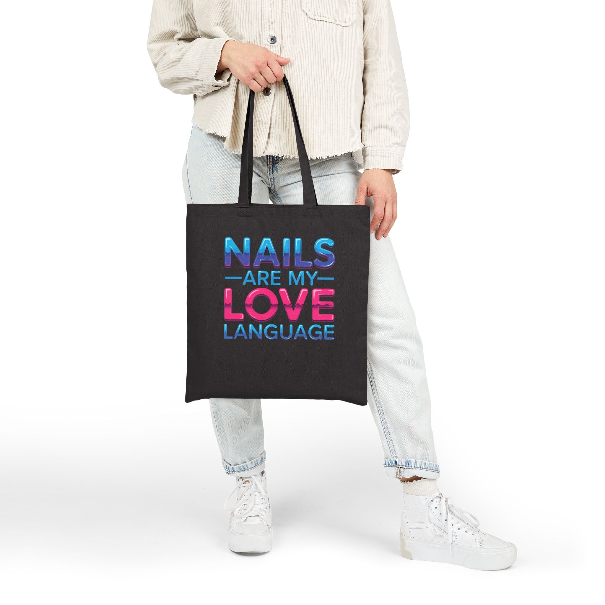 Nails Are My Love Language Tote Bag – Funny Nail Technician Gift | Nail Wit