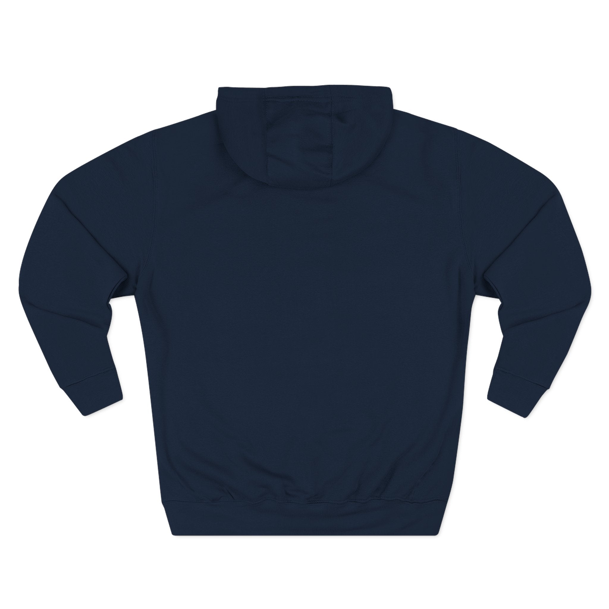 Navy blue hoodie on a white background