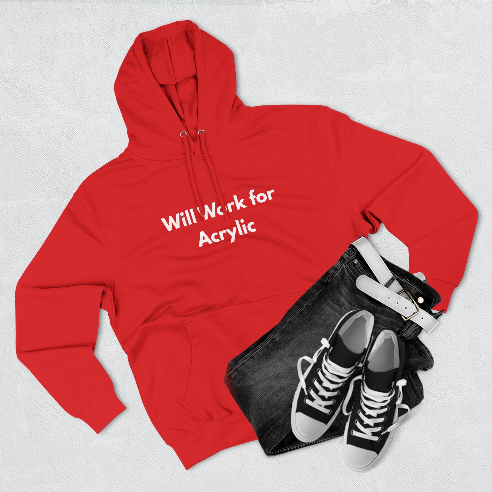 Will Work for Acrylic – Funny Nail Tech Hoodie | Nail Technician Gift