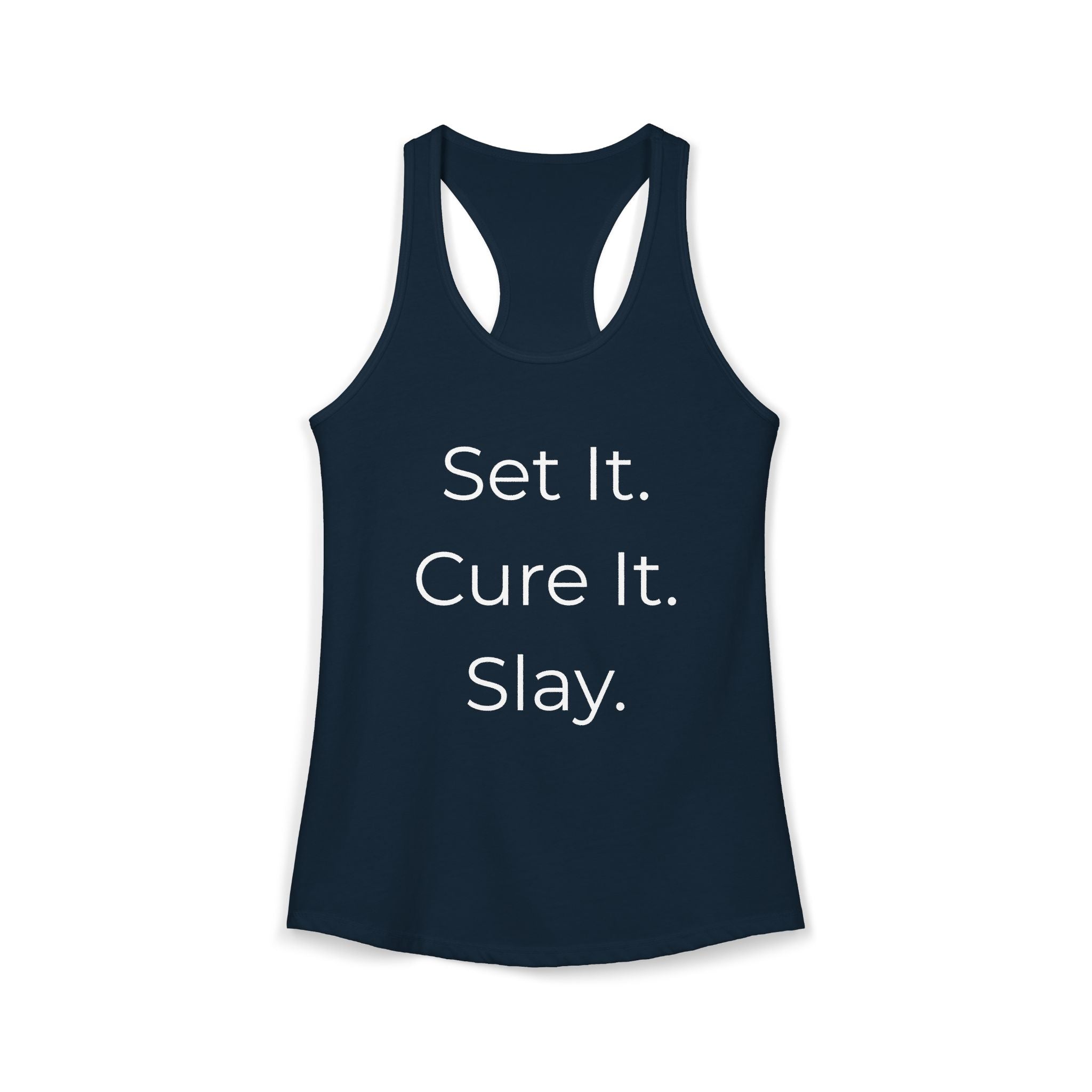 Black tank top with a white skull design on a white background