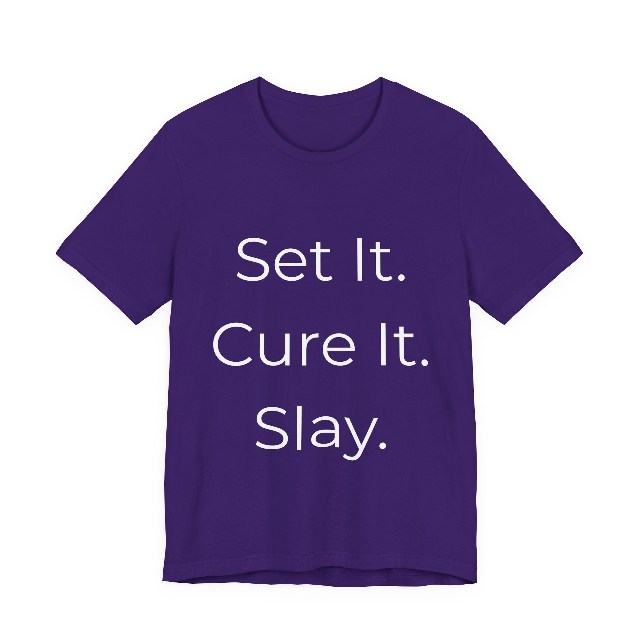 Set It. Cure It. Slay-Funny Nail Tech T-Shirt