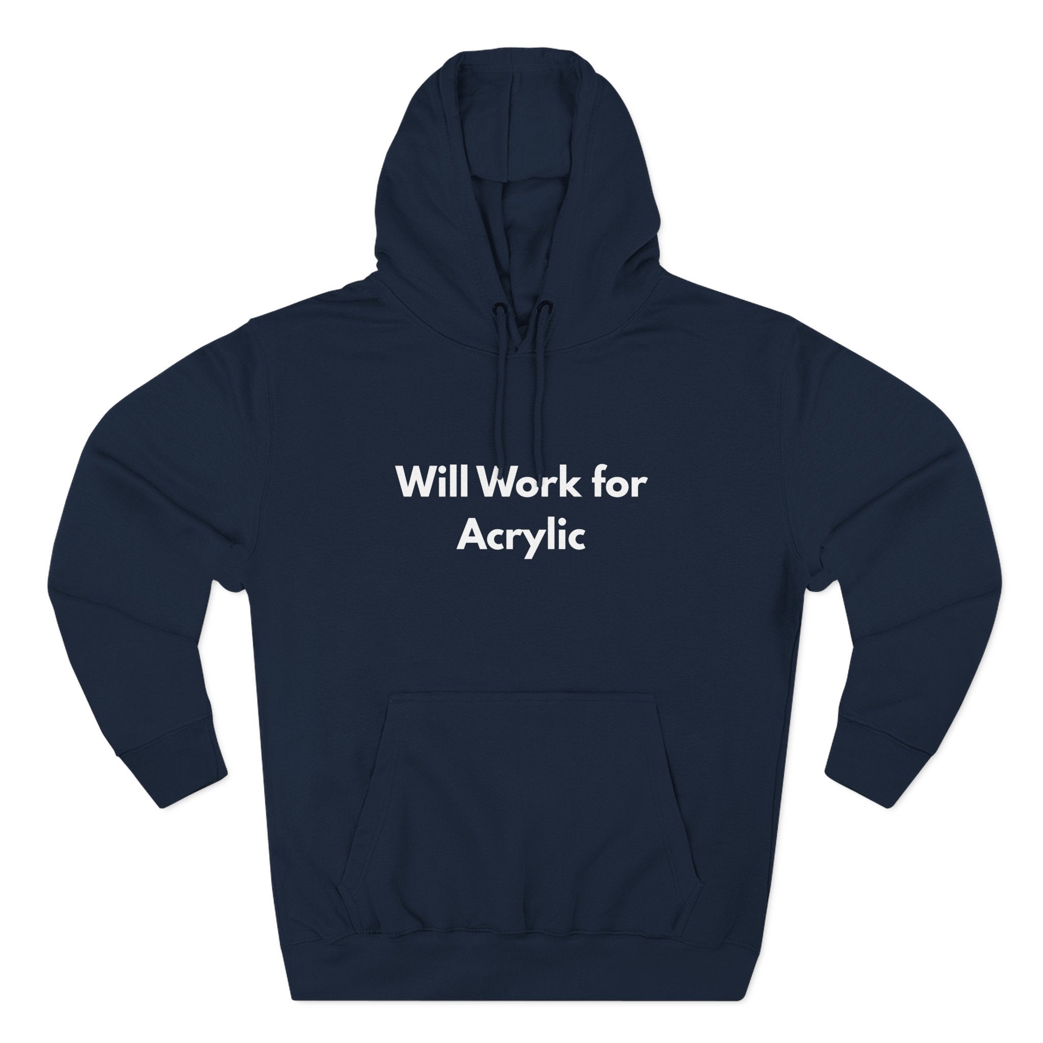 Will Work for Acrylic – Funny Nail Tech Hoodie | Nail Technician Gift