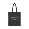 Will Work for Acrylic Nail Tech Tote Bag – Funny Nail Technician Gift