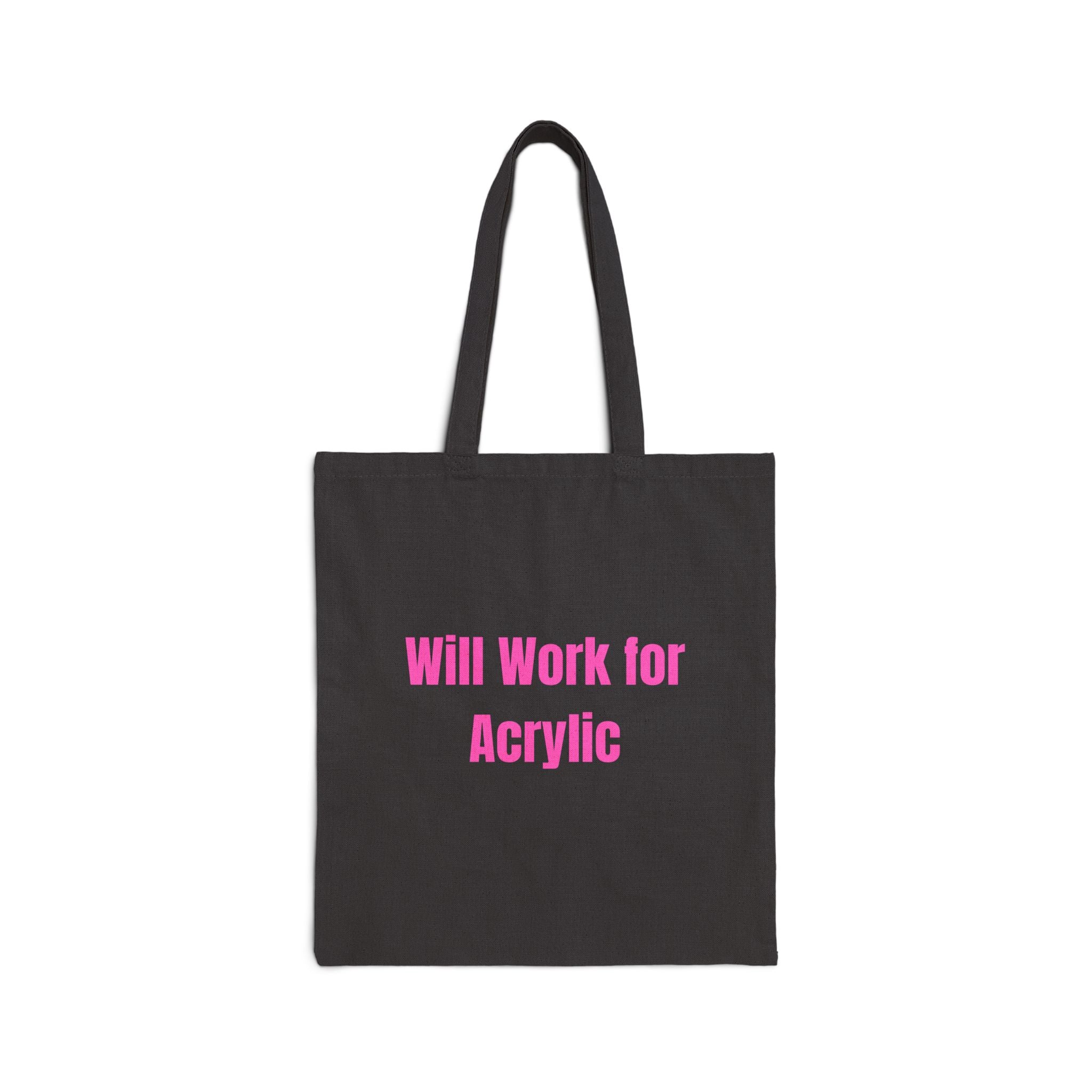 Will Work for Acrylic Nail Tech Tote Bag – Funny Nail Technician Gift