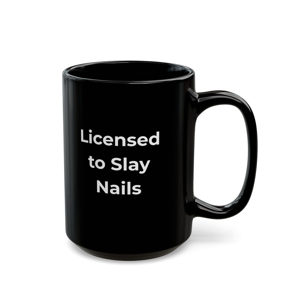 Black mug with 'This is my Tech Mug' text on a white background