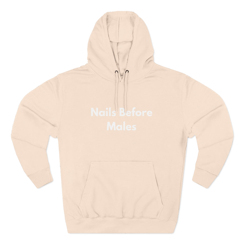 Nails Before Males hoodie back view - premium nail tech apparel - Nail Wit