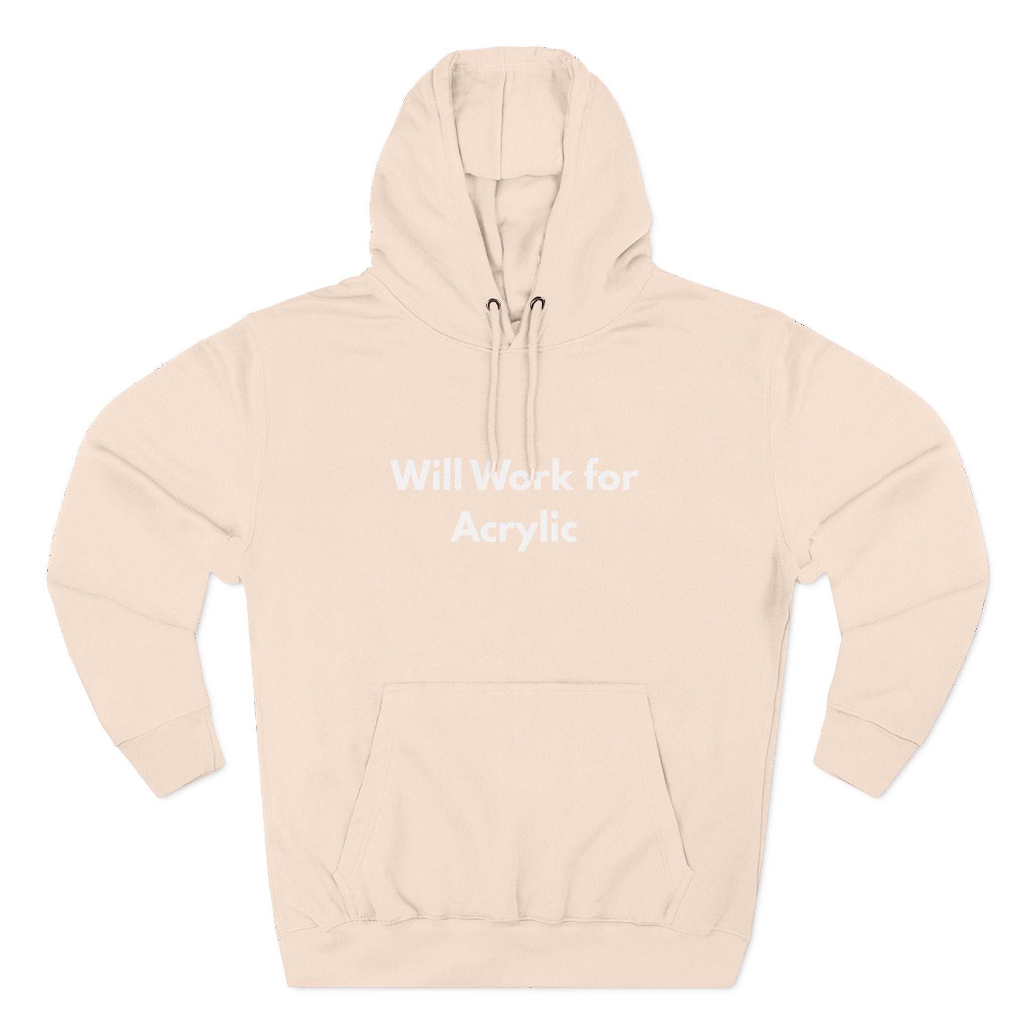 Will Work for Acrylic – Funny Nail Tech Hoodie | Nail Technician Gift