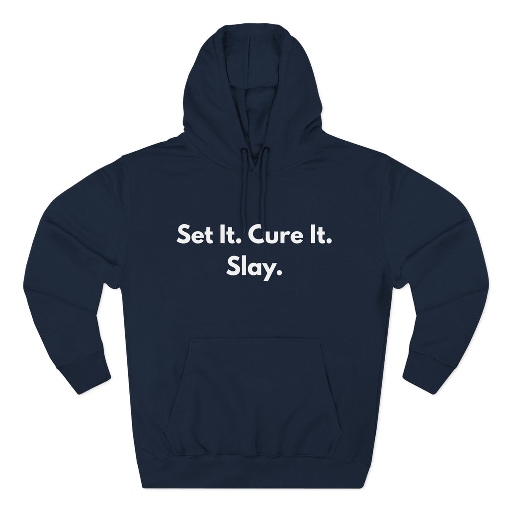 Set It Cure It Slay nail tech sweatshirt lifestyle shot - Nail Wit