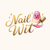Nail Wit logo with elegant lettering and playful nail polish design