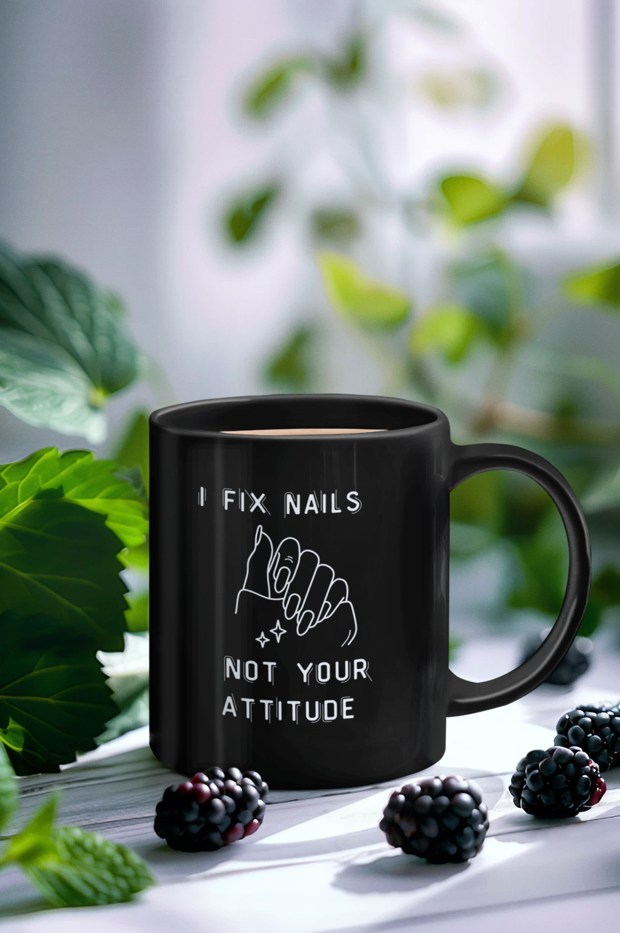 I Fix Nails, Not Your Attitude – Funny Nail Tech Coffee Mug | Nail Wit