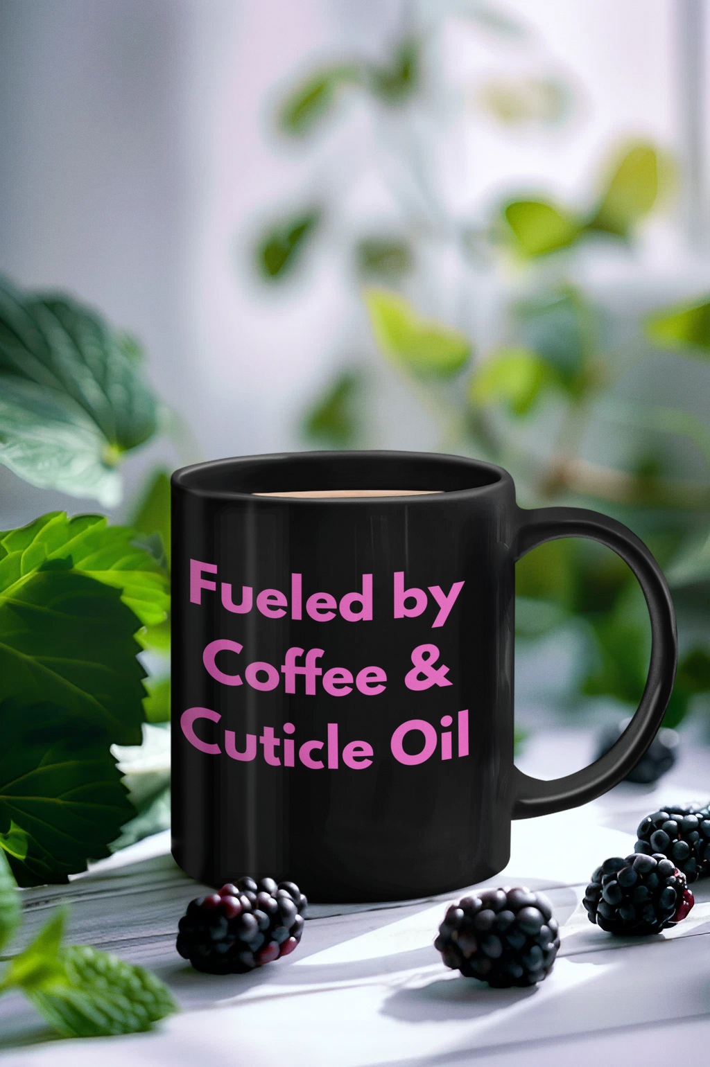Fueled by Coffee & Cuticle Oil – Funny Nail Tech Coffee Mug | Nail Wit