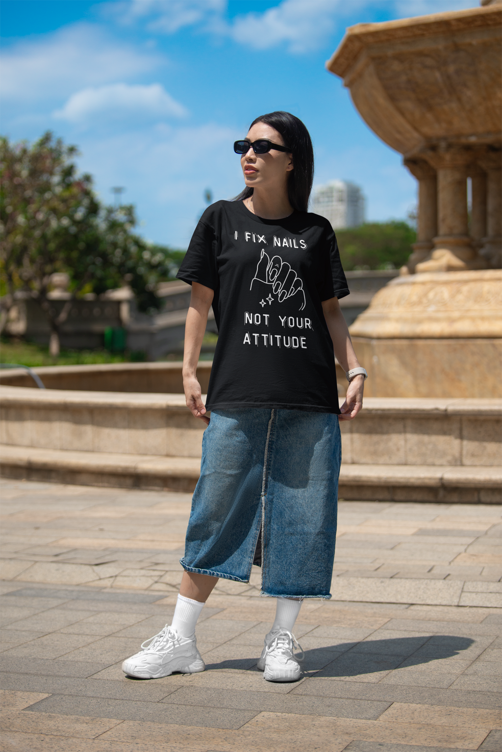 I Fix Nails You Fix Attitude funny nail tech t-shirt - Nailwit