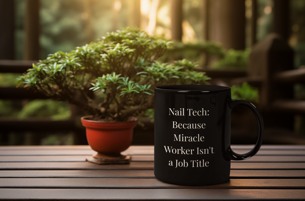 Nail Tech: Because Miracle Worker Isn’t a Job Title – Funny Nail Tech Coffee Mug | Nail Wit