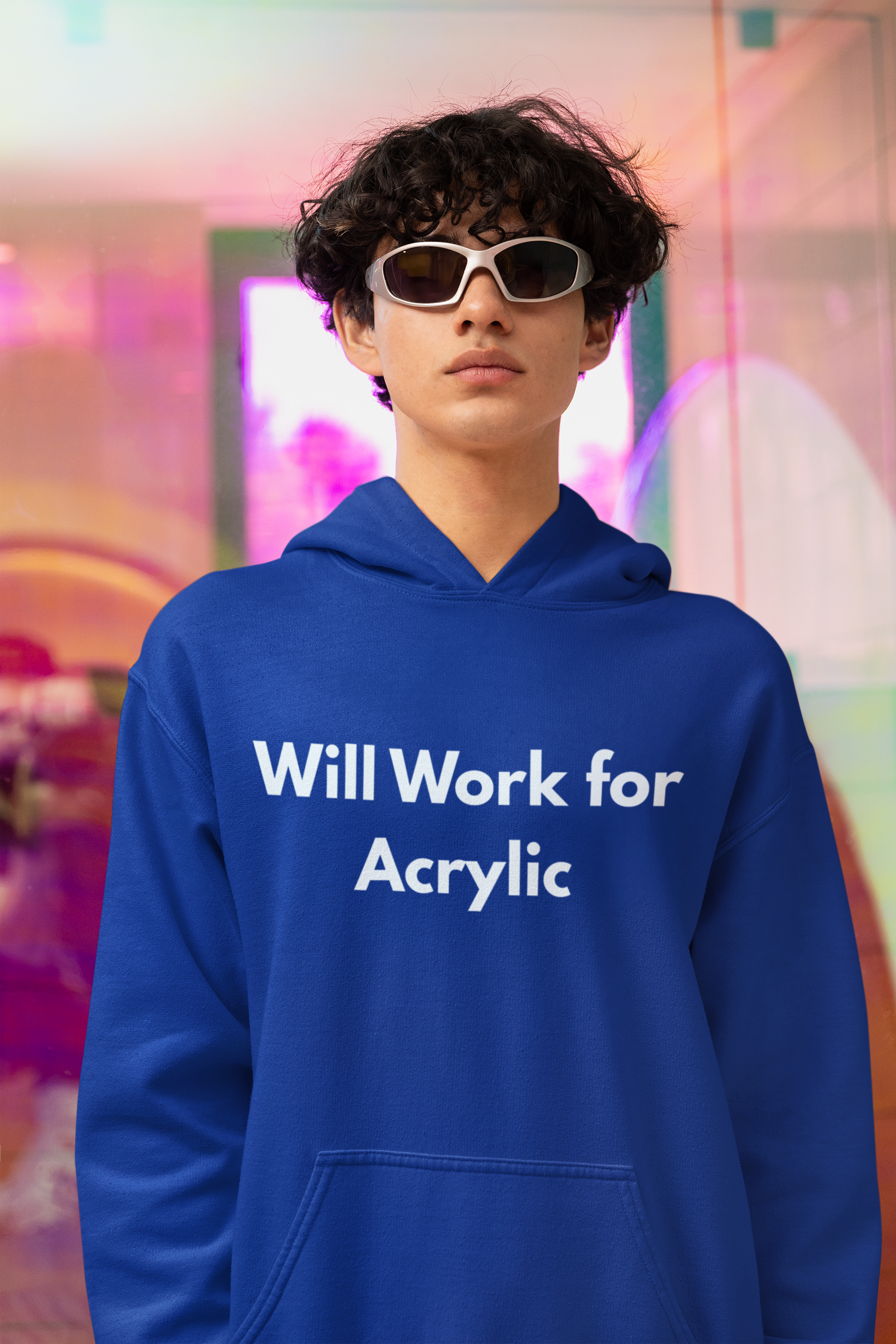Will Work for Acrylic – Funny Nail Tech Hoodie | Nail Technician Gift
