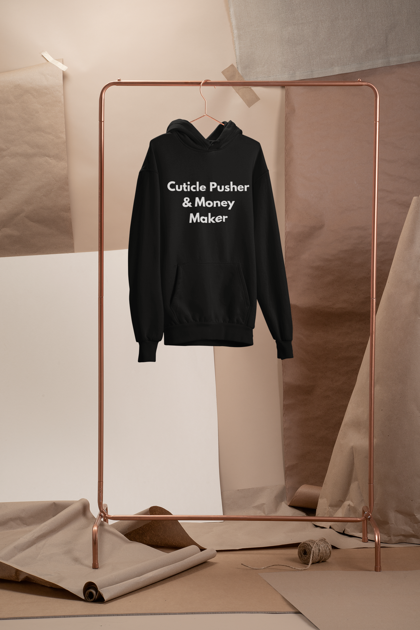 Cuticle Pusher &amp; Money – Funny Nail Tech Hoodie | Nail Technician Gift