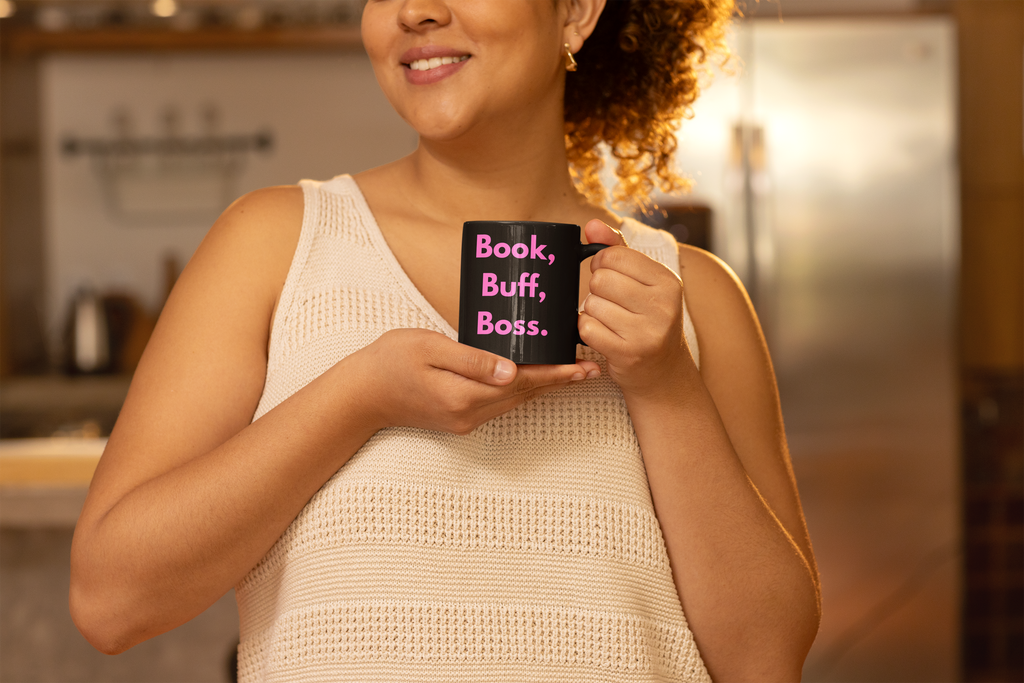 Book, Buff, Boss. – Funny Nail Tech Coffee Mug | Nail Wit