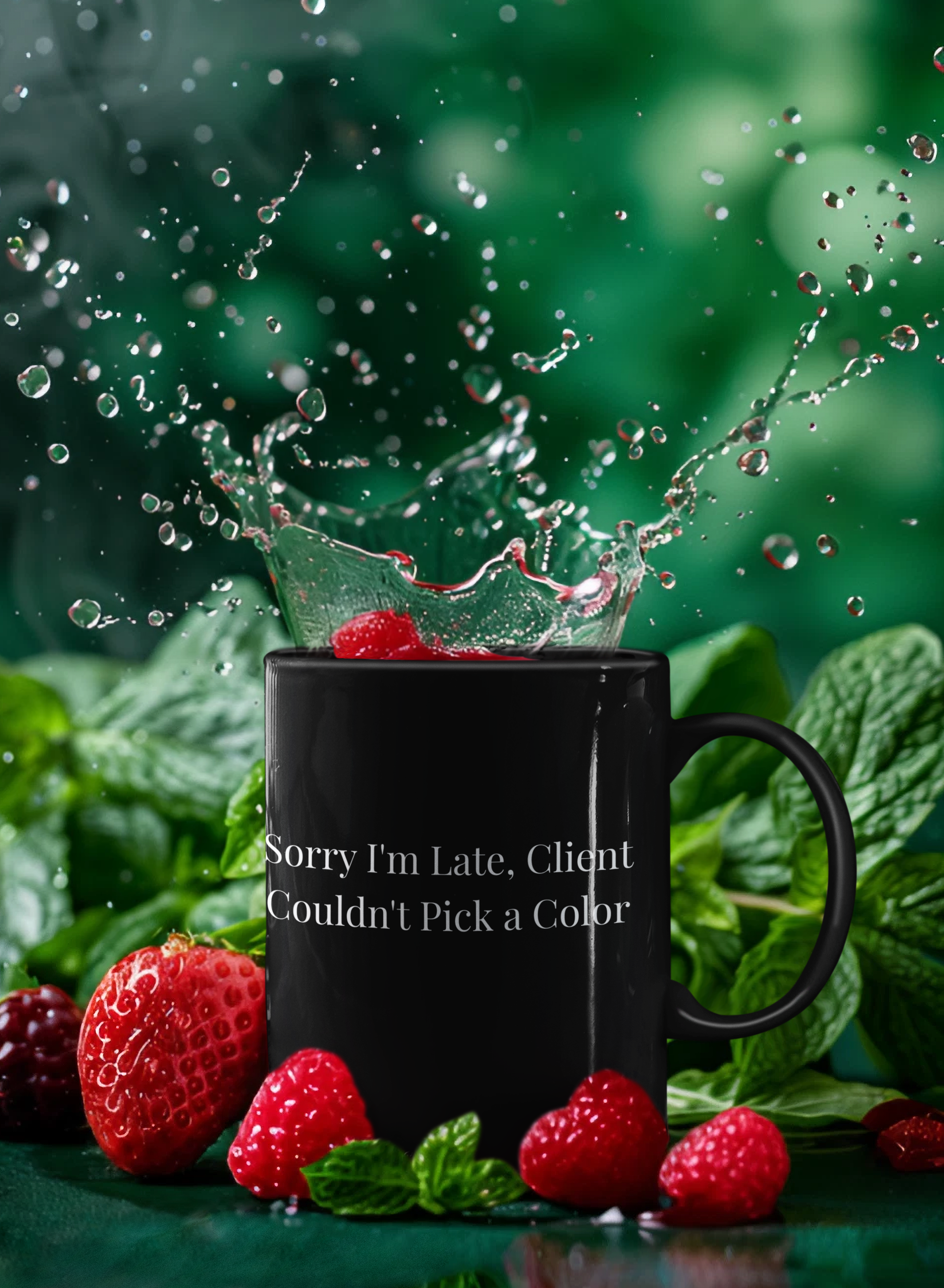 Sorry I'm Late, Client Couldn't Pick a Color– Funny Nail Tech Coffee Mug | Nail Wit