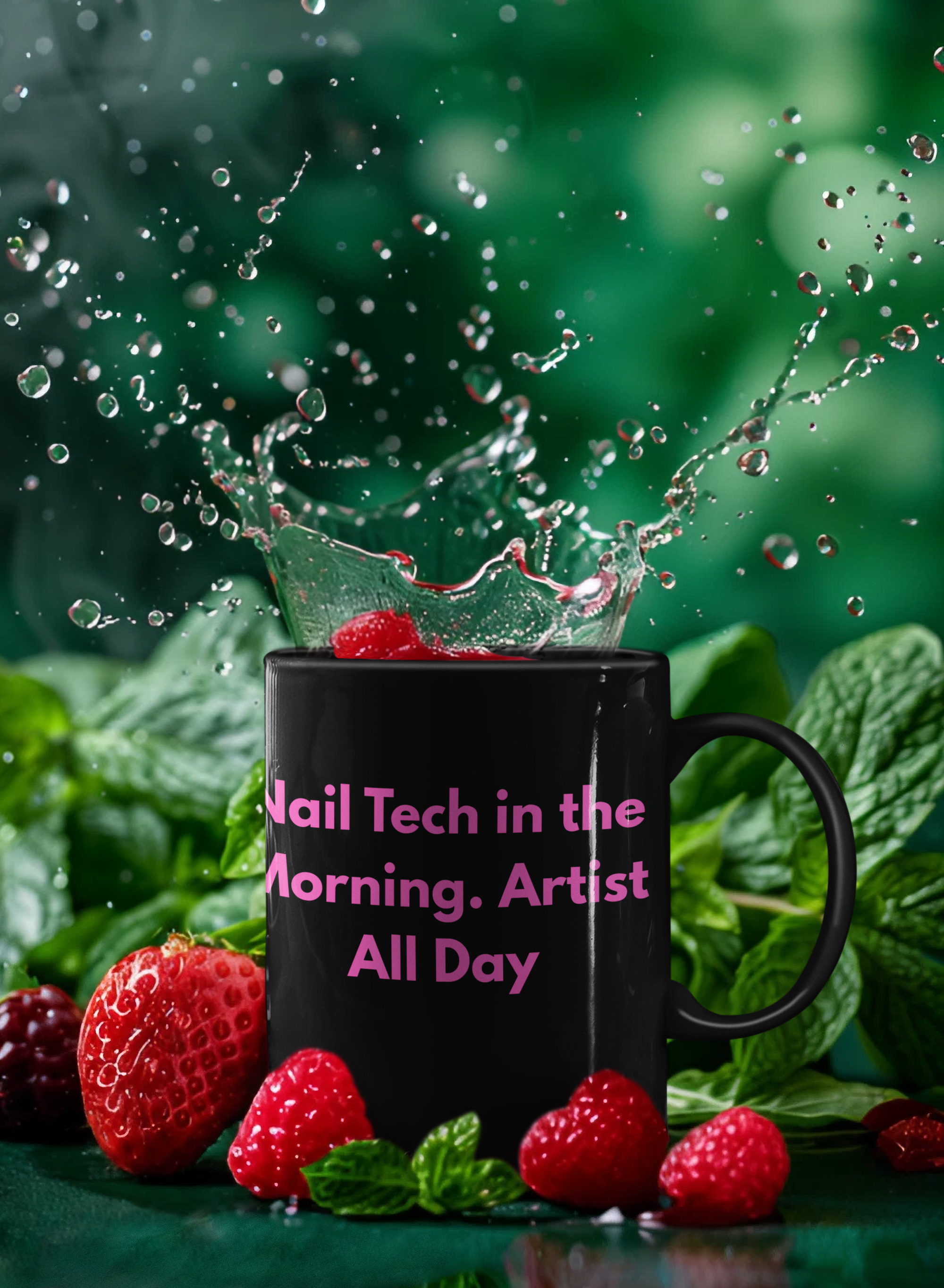 Nail Tech in the Morning. Artist All Day – Funny Nail Tech Coffee Mug | Nail Wit